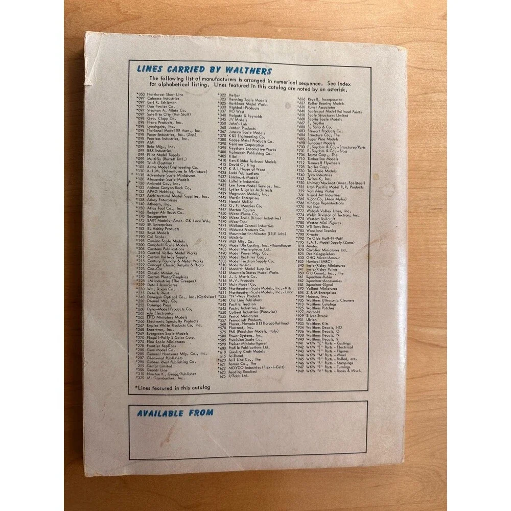 Walthers 1977 HO Railroad Catalog & Craft Train Reference Manual Vintage 336 Pgs